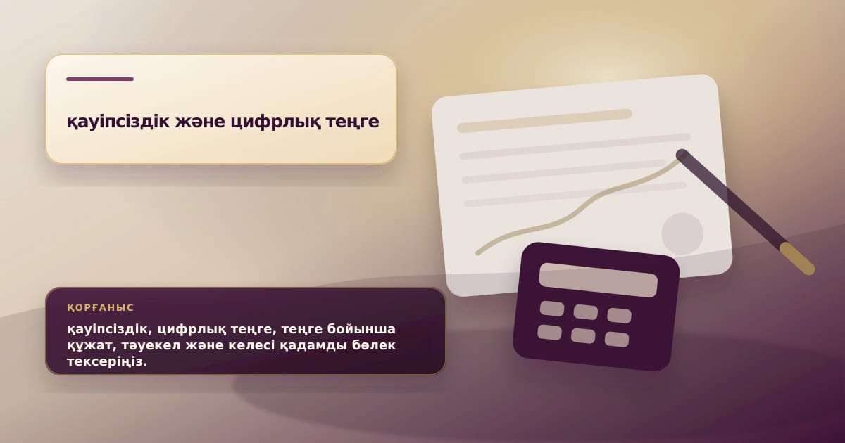 Премиальная редакционная иллюстрация к статье «Как объяснить себе цифровой тенге за 15 минут»