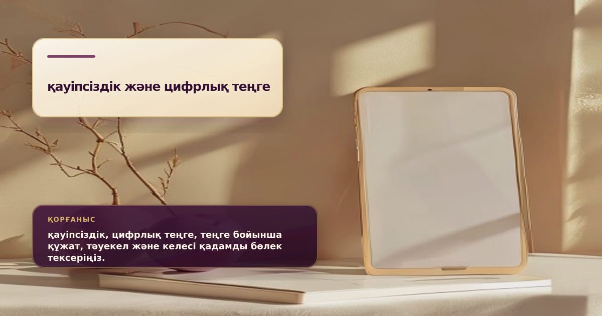 Премиальная редакционная иллюстрация к статье «Цифровой тенге, безналичный тенге и банковский счёт: простое сравнение»
