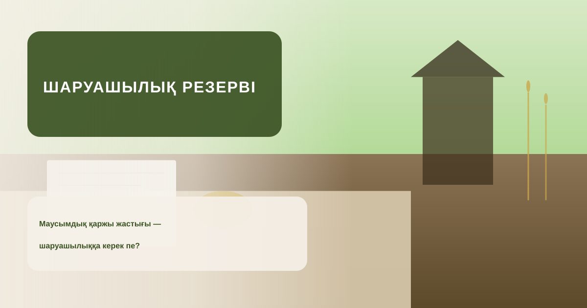 Финансовый резерв фермерского хозяйства в сезонном плане